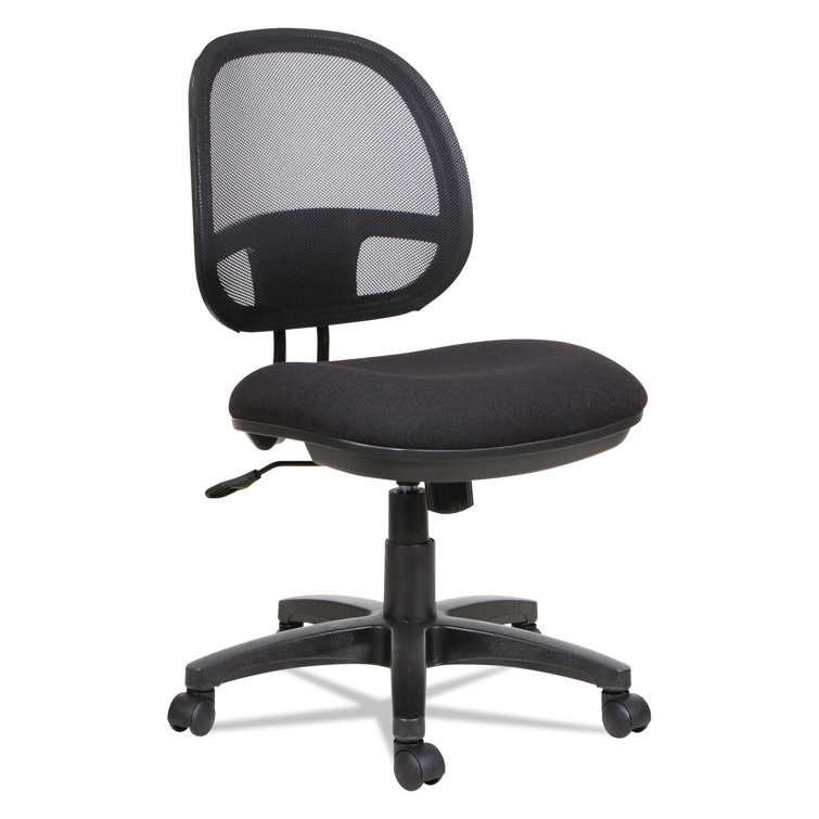 ErgoFlex Adjustable Mesh Task Chair with Waterfall Seat, Black