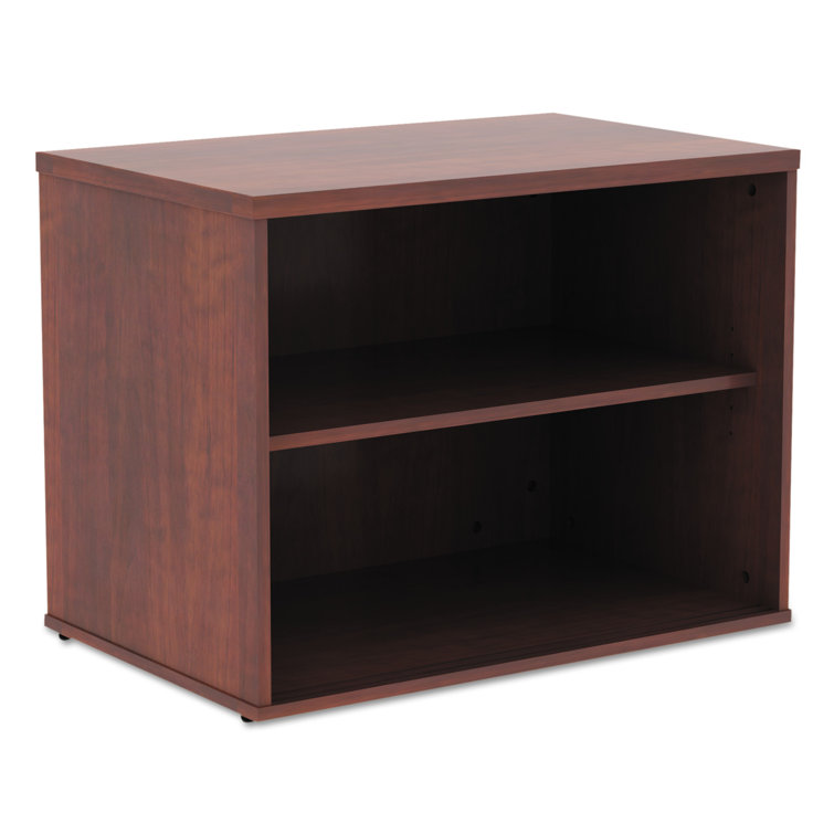 Cherry Woodgrain Office Storage Cabinet with Sliding Doors