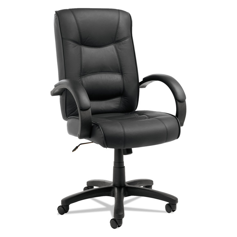 Black High-Back Leather Executive Swivel Chair