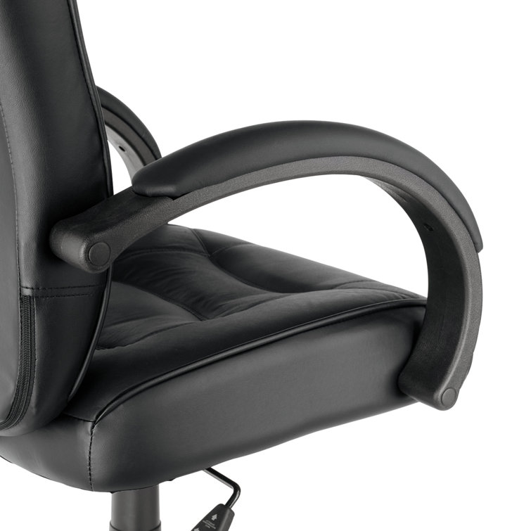 Black High-Back Leather Executive Swivel Chair