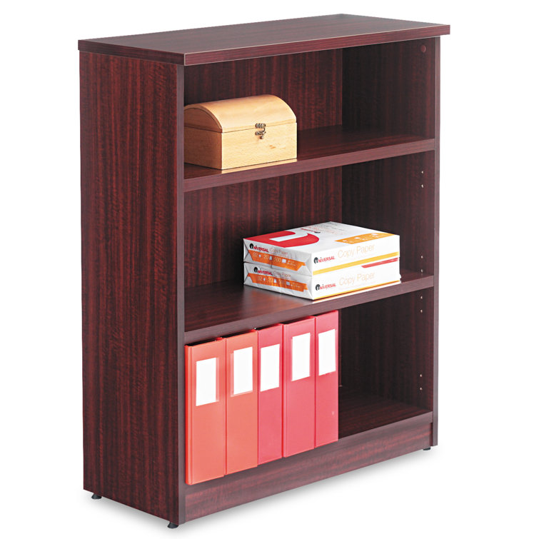 Valencia Adjustable Mahogany Woodgrain 5-Shelf Bookcase