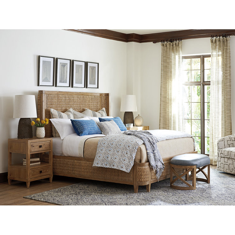 Brown Wood Transitional 2-Drawer Nightstand
