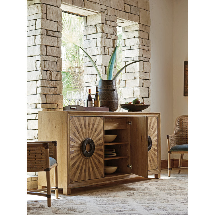 Los Altos Viceroy 80" Sunburst Veneer Brown Buffet