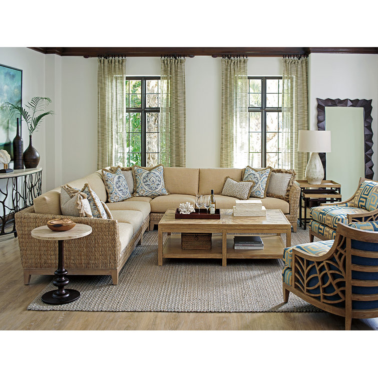 Los Altos Ducane 56'' Rectangular Brown Wood Outdoor Coffee Table