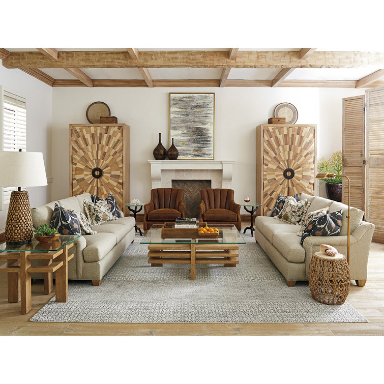 Los Altos Brown Radial Pattern Wardrobe Armoire
