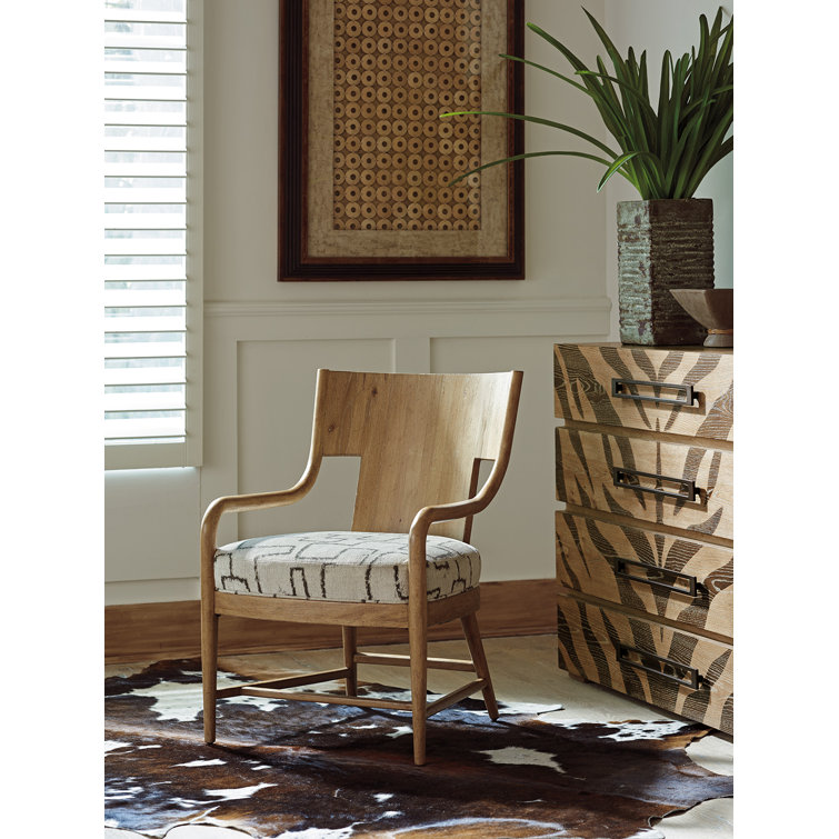 Transitional Light Gray Leather Accent Arm Chair