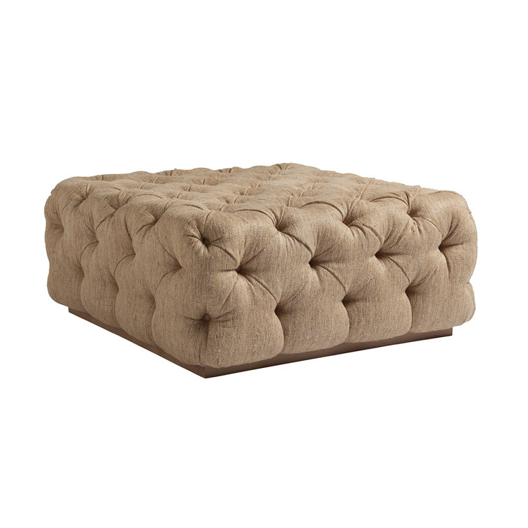 Los Altos Laurel Traditional Beige Tufted Cocktail Ottoman