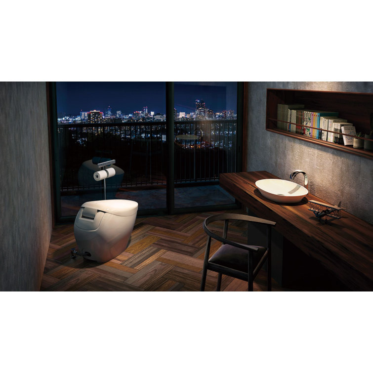 White Ceramic Dual Flush Elongated Bidet Toilet