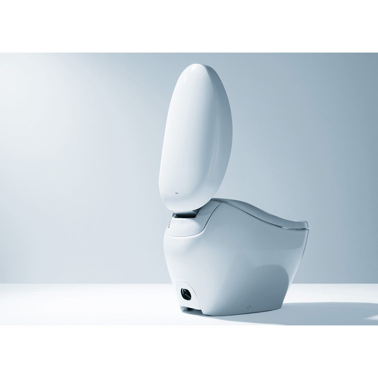 White Ceramic Dual Flush Elongated Bidet Toilet