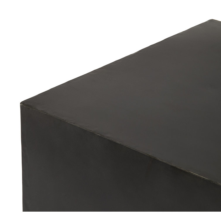Solomon Contemporary Black and Copper Square Metal Side Table
