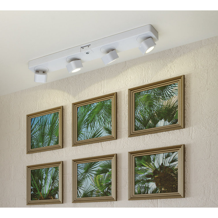 Sleek 12.5" White LED Strip Light with Remote Control