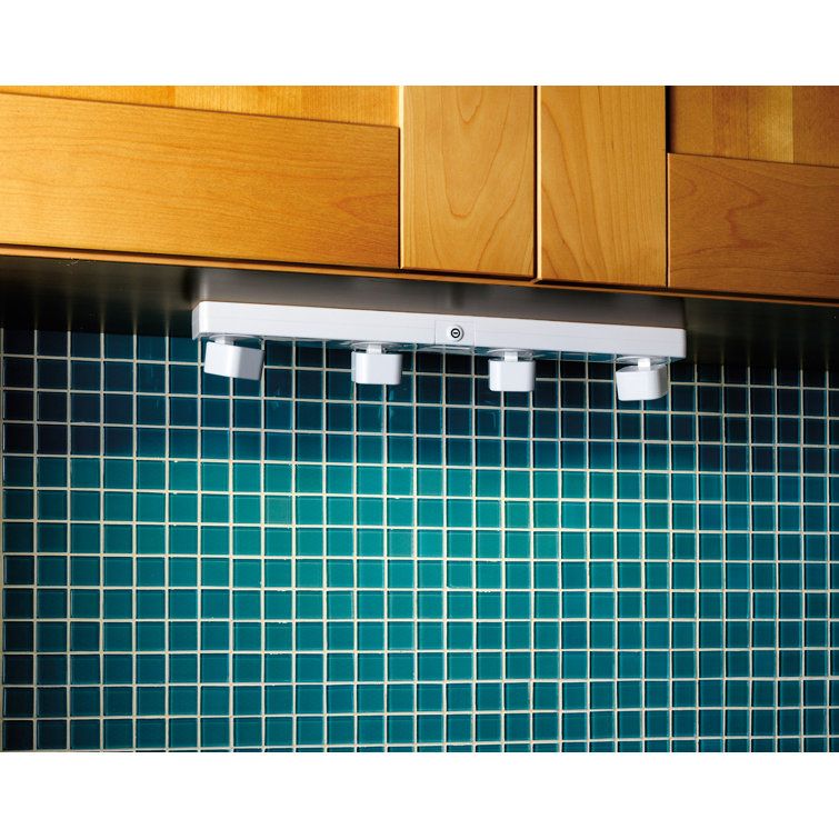Sleek 12.5" White LED Strip Light with Remote Control