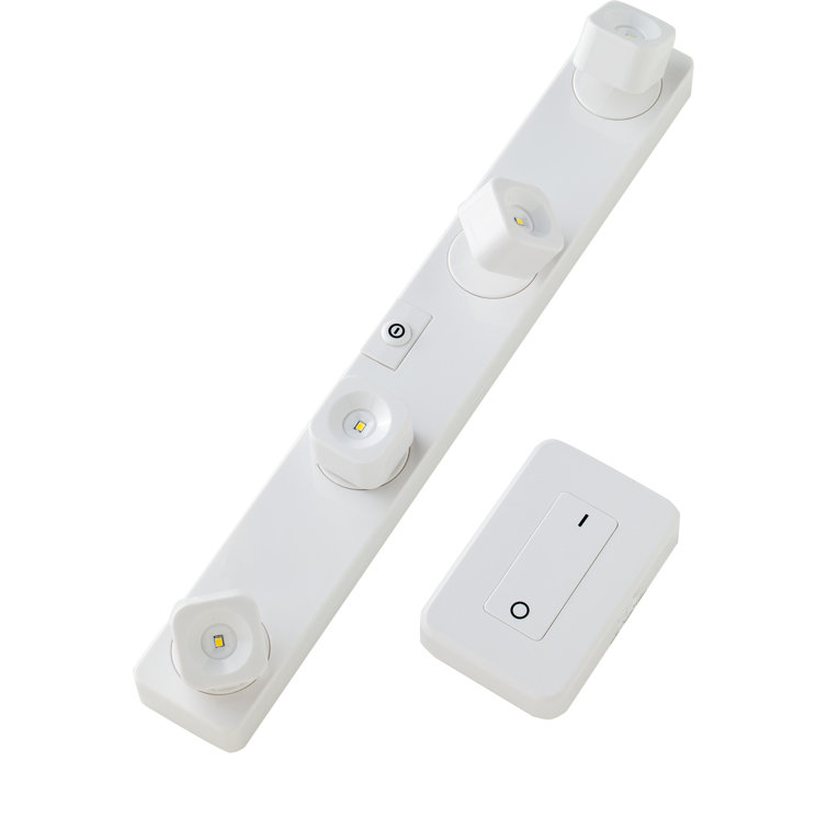 Sleek 12.5" White LED Strip Light with Remote Control