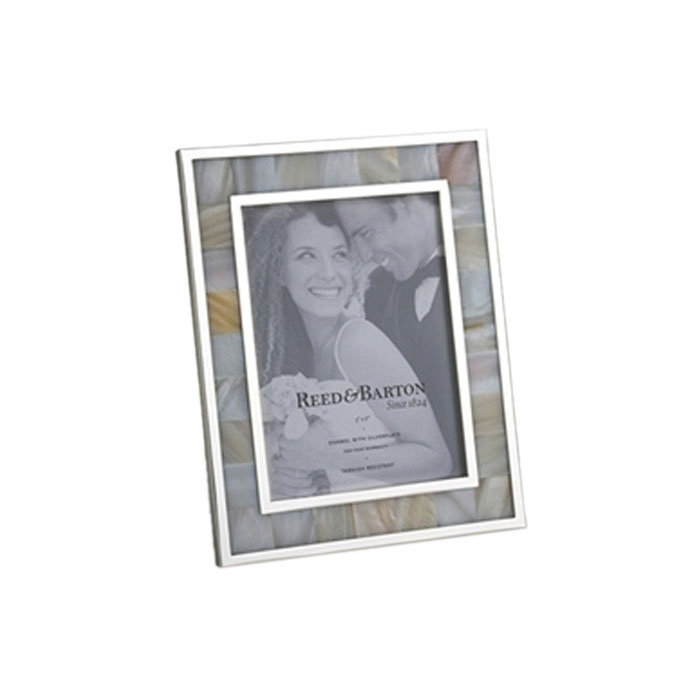Coastal Elegance Blue and White Crystal Picture Frame 8" x 10"