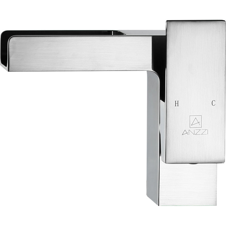 Brushed Nickel Single-Handle Waterfall Bathroom Faucet
