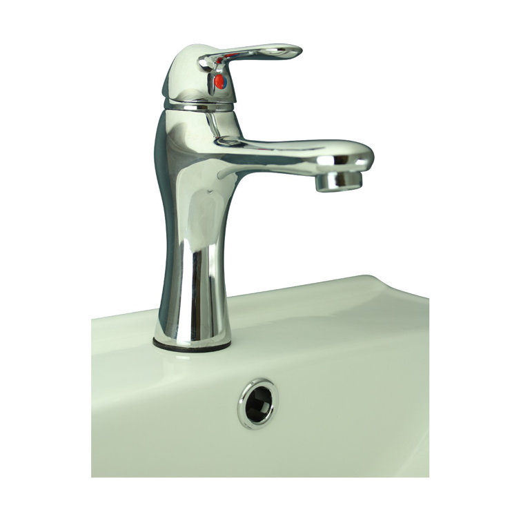 White 34.5" Porcelain and MDF Bathroom Vanity Sink