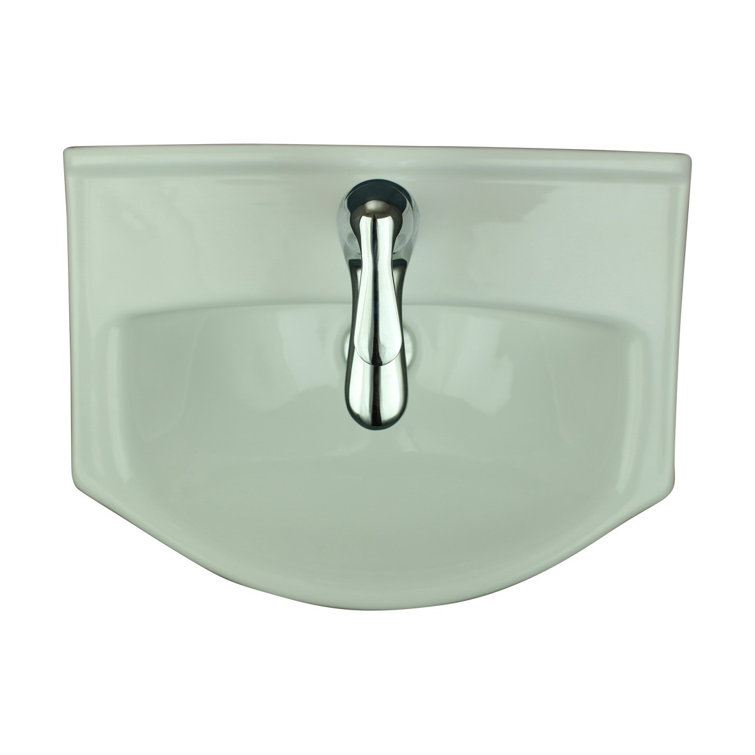 White 34.5" Porcelain and MDF Bathroom Vanity Sink