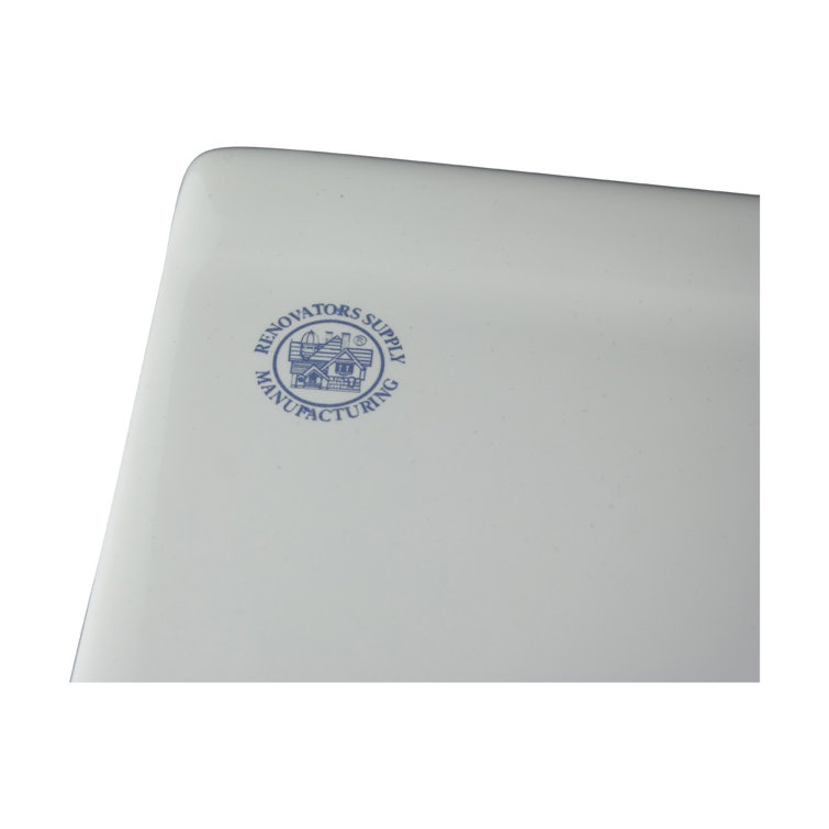 Luke 24" White Ceramic Drop-In Bathroom Sink Pack of 3