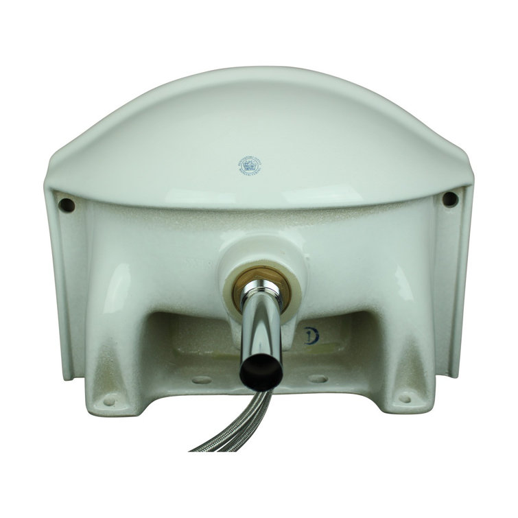White 34.5" Porcelain and MDF Bathroom Vanity Sink