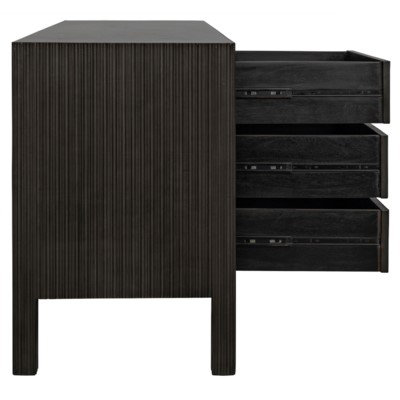 Conrad Mid-Century 9-Drawer Mahogany Dresser in Dark Brown