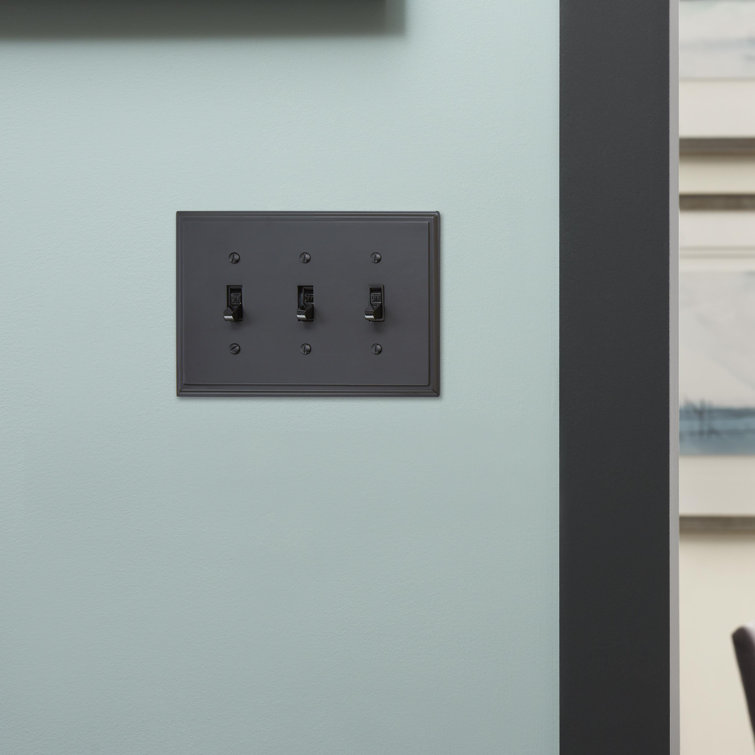 Black Bronze 3 Toggle Light Switch Wall Plate