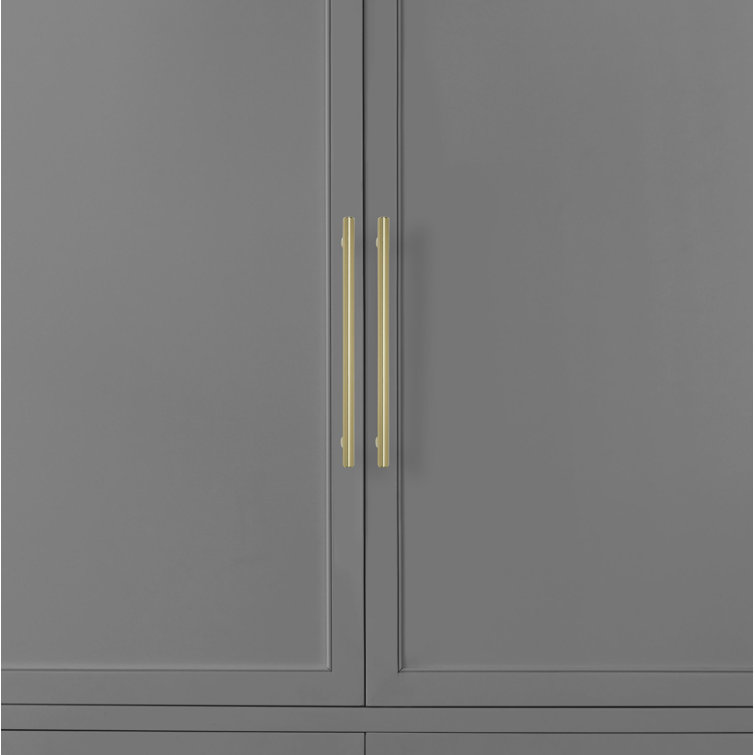 Golden Champagne 14.63" Modern Bar Pull with Mounting Hardware