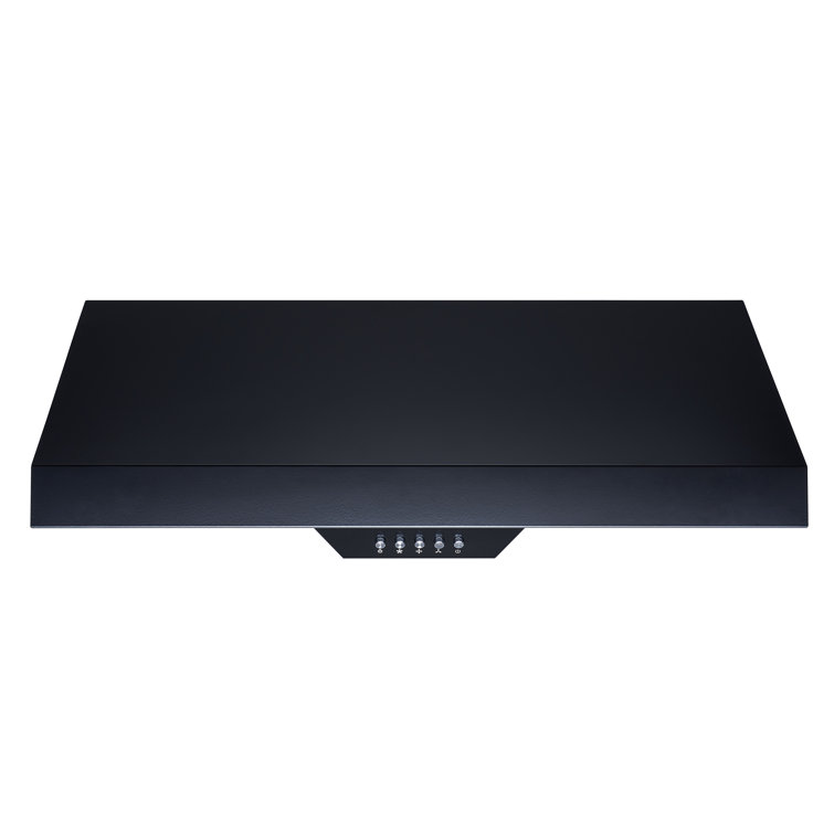 30'' Black Stainless Steel Under Cabinet Range Hood with LED Lights