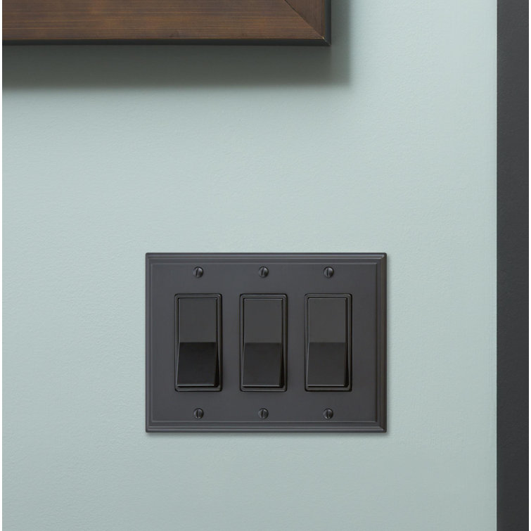 Black Bronze 3-Gang Rocker Wall Plate