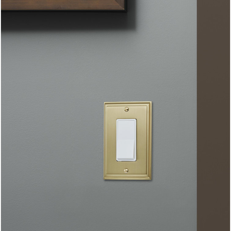 Golden Champagne Metal 1-Gang Rocker Wall Plate