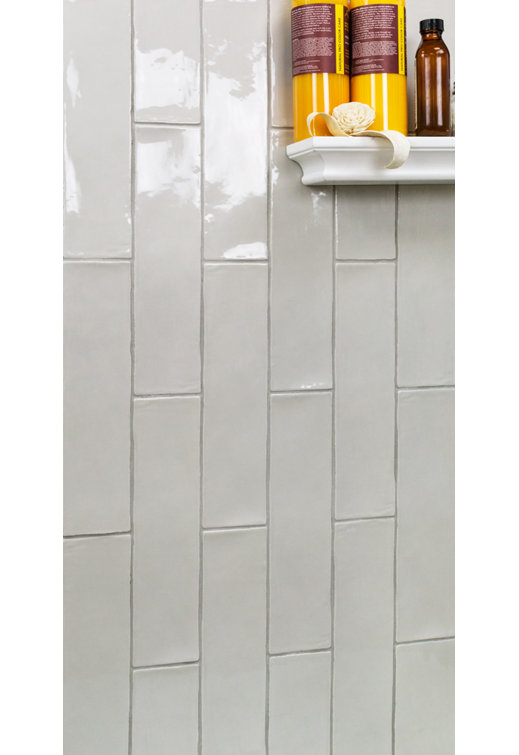 Messi Black Polished Ceramic Subway Wall Tile 3x12
