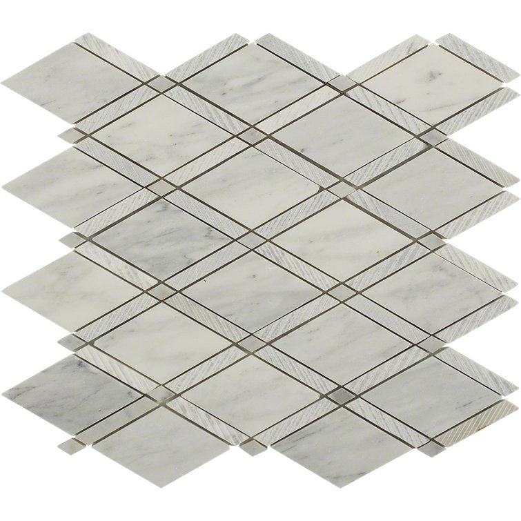 Grand White Carrara Marble Mosaic Wall & Floor Tile
