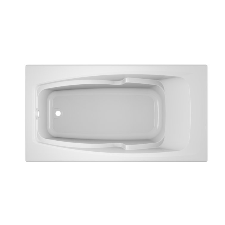 Cetra 60" x 32" White Acrylic Drop-In Soaking Bathtub