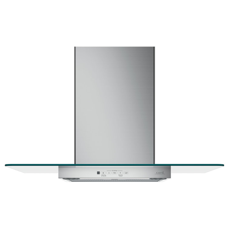 30" Stainless Steel Convertible Wall Mount Range Hood with Glass Canopy