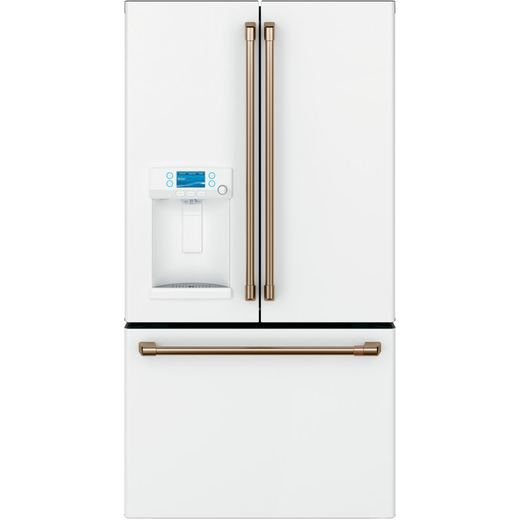 Matte White Smart French Door Refrigerator with Ice Maker