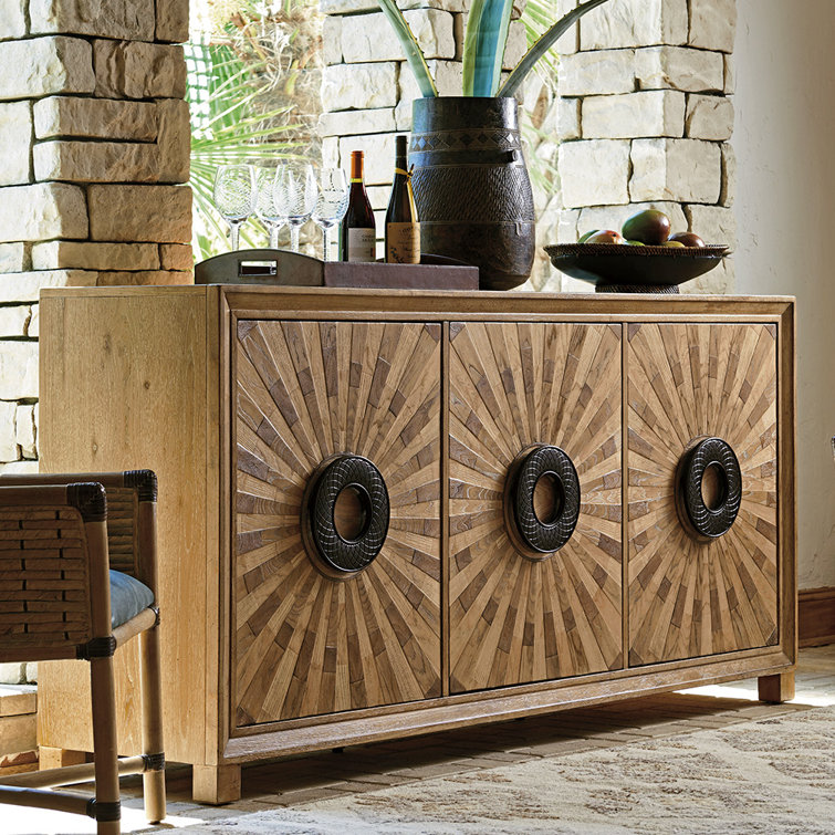 Los Altos Viceroy 80" Sunburst Veneer Brown Buffet