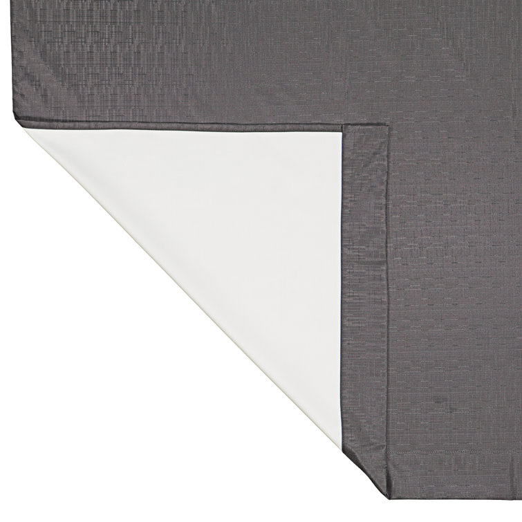 Charcoal Blackout Rod Pocket Window Curtain Panel