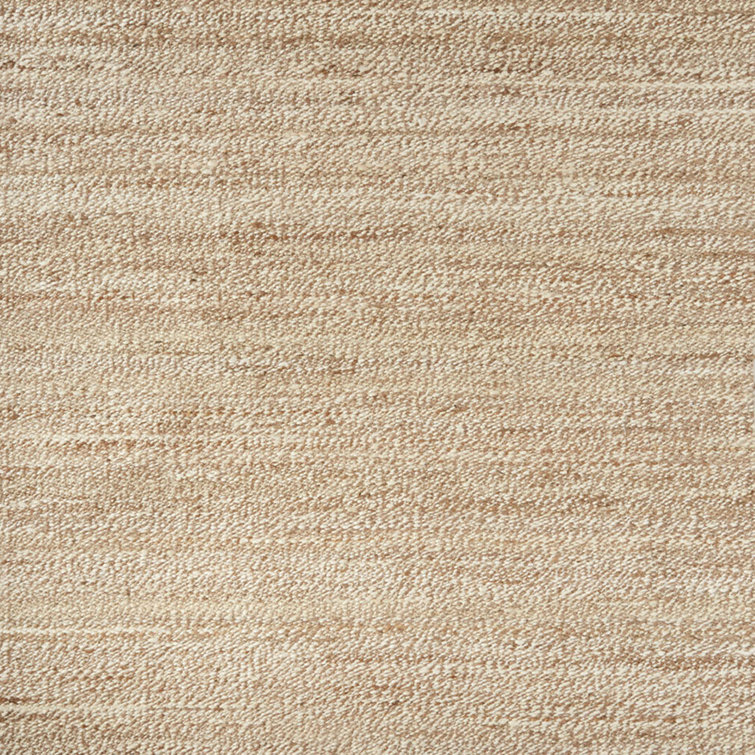 Handmade Ivory and Natural Jute Striped Rectangular Area Rug 6' x 9'