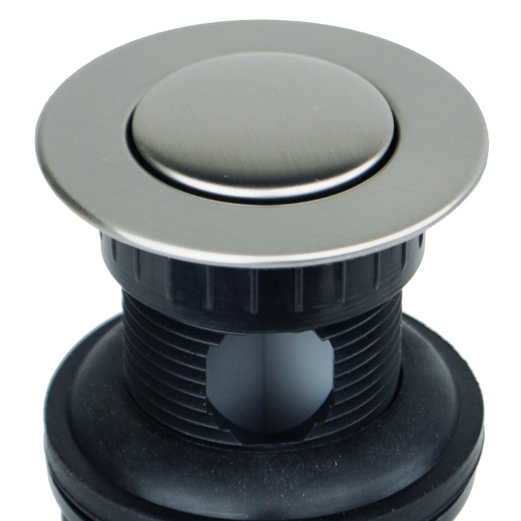 Brushed Nickel Pop-Up Bathroom Sink Drain Assembly with Overflow