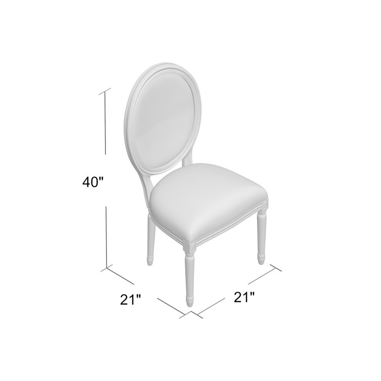 Zentique Fluted Leg Gray Oak & Natural Linen Medallion Chair