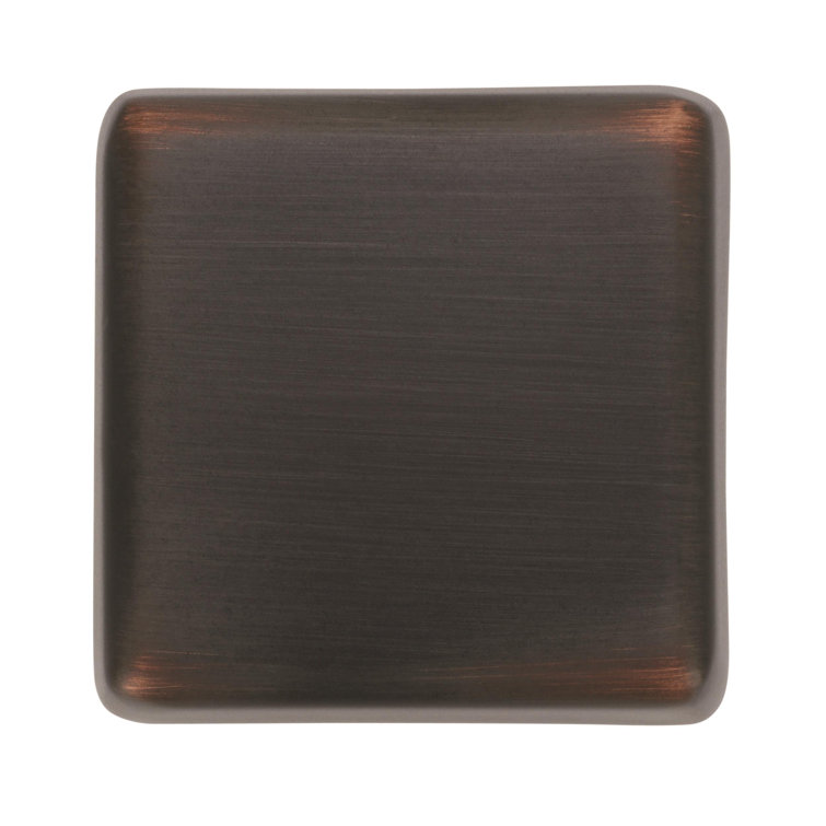 Oil Rubbed Bronze Square Cabinet Knob with Mounting Hardware