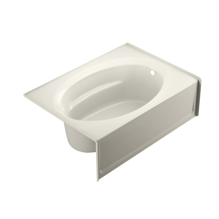 Oyster Acrylic 60" x 42" Alcove Soaking Bathtub
