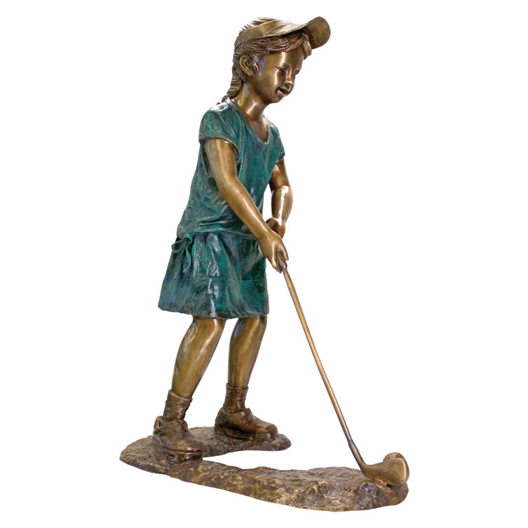 Gabrielle Bronze Garden Statue with Antiqued Patina Finish