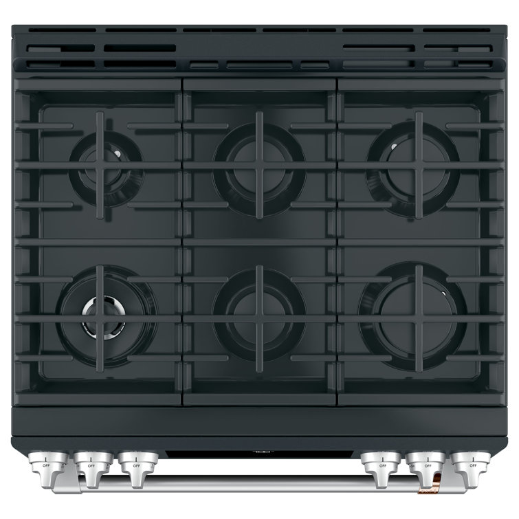 Stainless Steel 30" Smart Convection Gas Range with Griddle