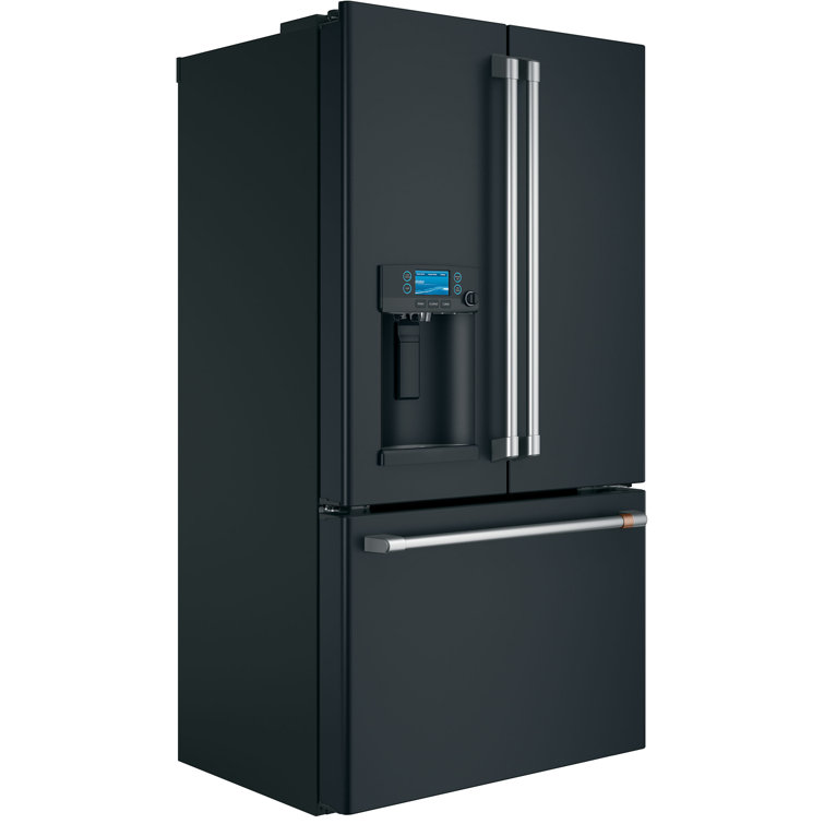 Matte Black Smart French Door Refrigerator with Hot Water Dispenser