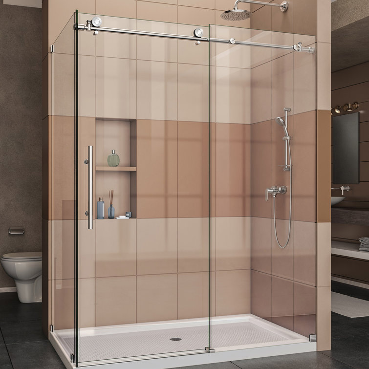 Enigma-X Frameless Clear Glass Sliding Shower Enclosure