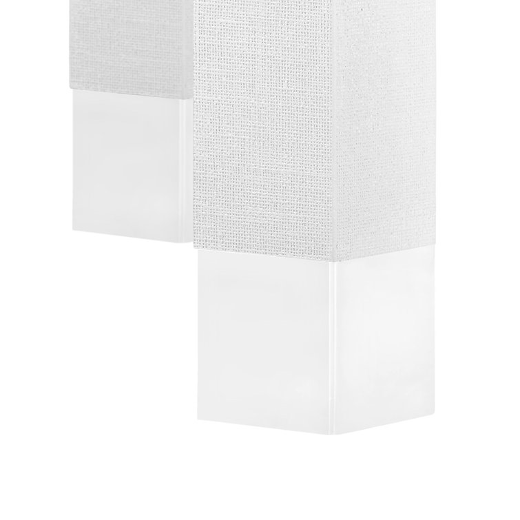 White Linen and Silver Round Coffee Table