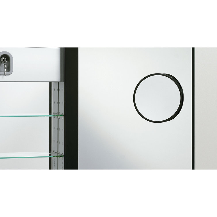 Modern 30" Classic Gray Frameless Medicine Cabinet with Interior Mirror