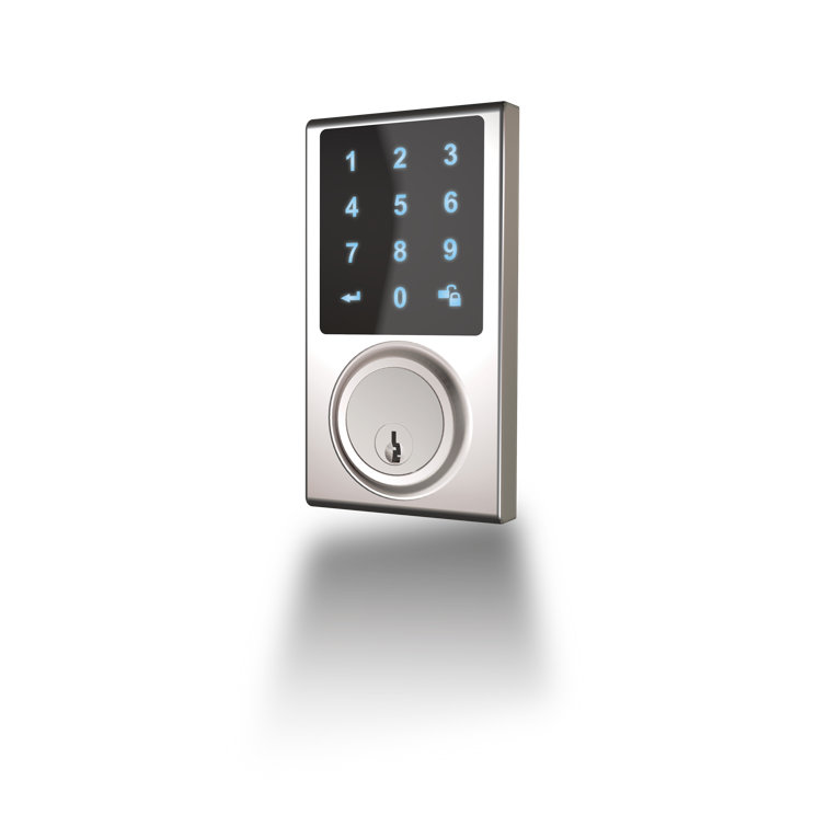 Polished Chrome Electronic Single Cylinder Deadbolt