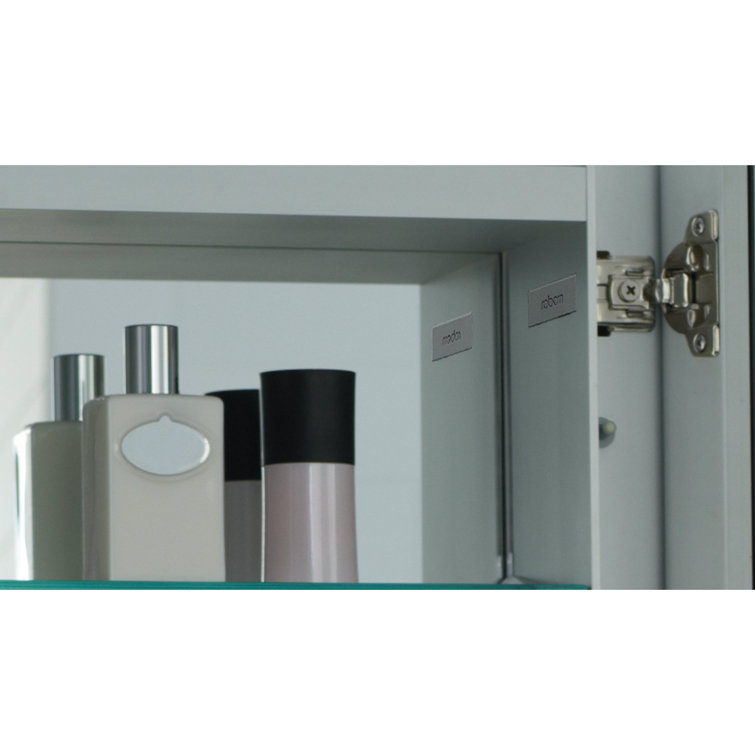 Modern Square Frameless Medicine Cabinet with Adjustable Shelves