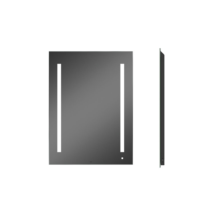 Sleek Frameless Rectangular Lighted Vanity Mirror 29.875" x 35.125"